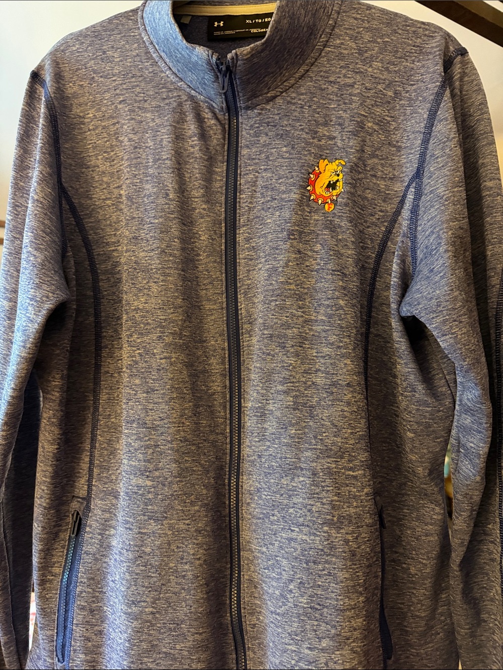 Ferris State FSU Under Armour Purple Full-Zip Jacket with Bulldog
